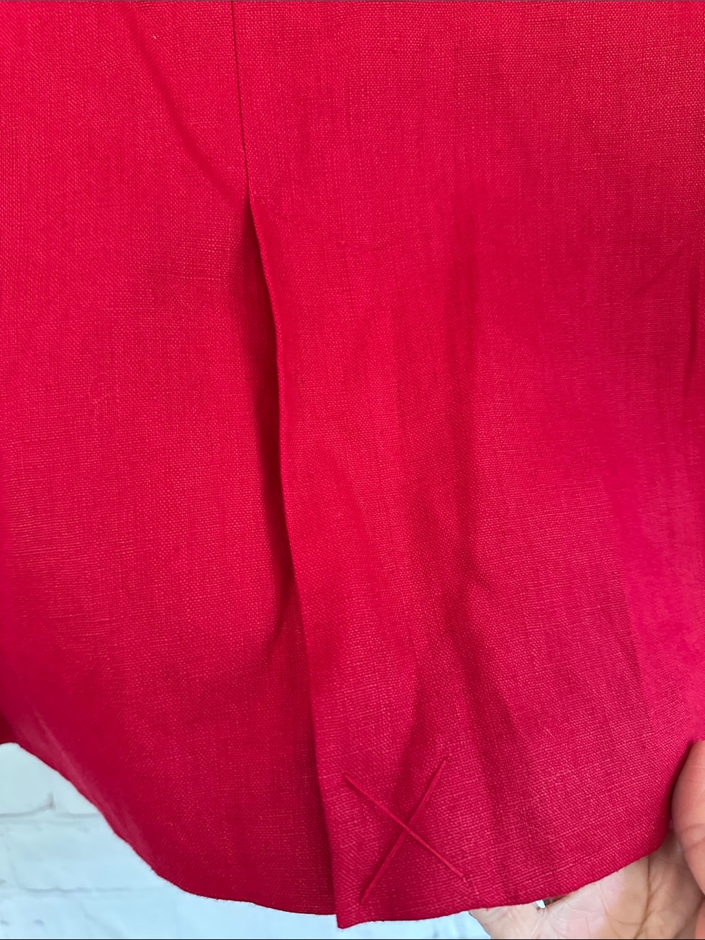 Style & Co. Linen Red Lined Tailored Blazer with Pockets and Vent size 6 New - Picture 6 of 6
